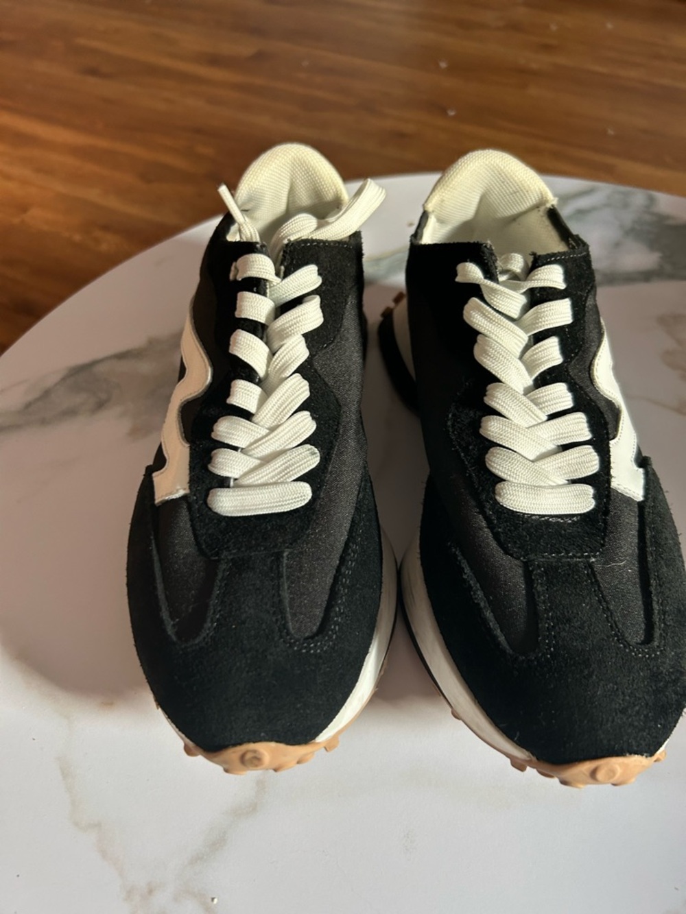 Steve Madden Black and White Campo Women's Sneakers - Picture 3 of 6